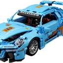 Blue Sports Car 911 Building Blocks Set Toy, Collectible MOC Car Model, Building Blocks for Adults and Kids (1288 PCS)