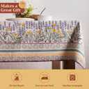 Maison d' Hermine Table Cloth Rectangle Table 100% Cotton 60 x 120 Inches Tablecloth Reusable Decorative for Dining Kitchen Room Farmhouse Home Gifts for Mothers Day Spring Summer - Fanny Lavender