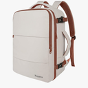 Taygeer Backpack for Women, College Backpack with Laptop Compartment & Shoe Pouch, 35l Travel Laptop Mochila Carry On Luggage, Airline Approved Personal Item Bag For Weekender Gym Hiking, Khaki White(L)