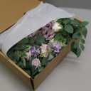 Ling's moment 2PCS Artificial Flower Garland Light Purple Floral Swags Wedding Arch Flowers Lilac Table Centerpieces Decoration Rose Garlands Greenery Arrangements for Sweetheart/Head Table Decor