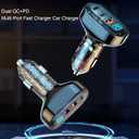 ACECAR 58.5W Car Charger 4-Port USB C & USB-A Car Charger Adapter PD/QC Multi Port Fast Charging Cigarette Lighter Adapter for iPhone 16/15/14 Pro Max, Samsung S24/S23/S22, iPad, Android (AAC)