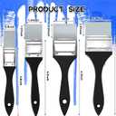 4 Pieces Silicone Paint Brush Set Color Shapers Silicone Brushes for Resin Painting Flat Paintbrush Acrylic and Water Based Tool(1/1.5/2/ 2.5 in Wide)