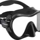 Cressi F1 Frameless Snorkel Mask - Low-Profile Snorkel Gear - Fold-Flat Snorkeling Gear for Adults - Comfort Fit & Scuba Mask