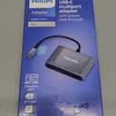 Philips USB C Hub to Multiport Adapter, 3 in 1 Power Pass Through, HDMI 4k@30Hz, 60W USB C Charging Port, 5Gbps USB 3.0 Port for MacBook Pro, MacBook Air, UCB C Laptop Docking Station, DLK9220C/27