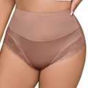Shapewear for Women Tummy Control Panties Lace High Waist Seamless Tummy Control Shapewear (Beige, XL)