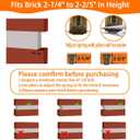 2 x Brick Clips for Hanging Outdoors Brick Hook Clips 20Pcs Heavy Duty Brick Wall Clips Steel Brick Hanger No Drill Fits 2-1/4 to 2-2/5 Inch Bricks (Bronze-10pcs), 3.7*6.7