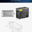 CREWORKS 6L Digital Ultrasonic Cleaning Machine with Degas and Gentle Mode, 180W Ultrasonic Cleaner Machine with Heater and Timer, 1.6 gal Ultrasound Cleaner for Retainer Jewelry Lab Tool Auto Part