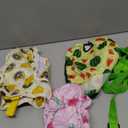 Avont 3 Pack Washable Female Dog Diaper with Suspender, Reusable Girl Doggie Diapers for Small Medium Large Doggy in Heat Cycle Period Incontinence (Yellow/Pink/Green)