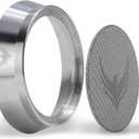 Stainless Steel 58mm Dosing Funnel and Espresso Puck Screen Set For 58 mm Portafilter (Silver)