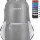 ZOMAKE Ultra Lightweight Hiking Backpack 20L, Packable Small Backpacks Water Resistant Daypack for Women Men(Silver Gray)