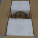 Glass Card Box with Slot, Large Gold Clear Card Box for Wedding Receptions - Home Birthdays Party Geometric Decorative, 12.59" x 5.9" x 9.05"