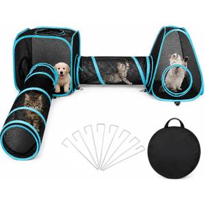 BWOGUE Outdoor Cat Enclosures, 4 in 1 Outdoor Cat Tent with Tunnel, Pop Up
Cat playpen outdoor, Pop-up & foldable storage, DIY zip layouts, 360-degree mesh view, For cats & small animals