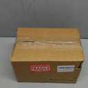 MyGift Vintage Design Embossed Fleur De Lis Clear Glass Bottles with Cork Lid, Apothecary Flower Bud Vases, Set of 6