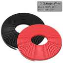 10 Gauge Wire - iGreely 100 FT Red & 100 FT Black 10 Gauge Tinned Copper Electrical Wire Cable for Solar Panel Car Audio Automotive Trailer Marine Harness Wiring 10AWG 100Ft
