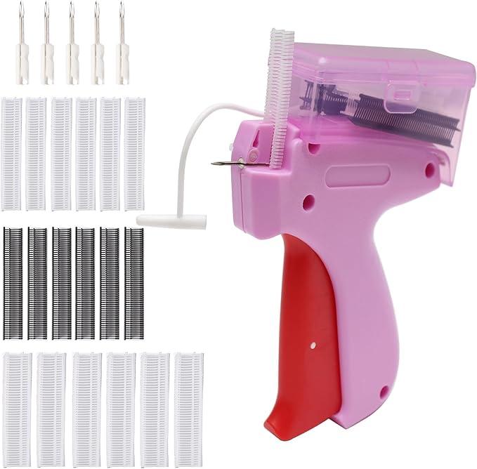 MAIKERDER Tagging Gun Kit for Clothing, Micro Tag Gun Kit for Clothes, Garment Tag Gun Price Tagger with 5 Fine Needles 1800 Pcs Barbs Fasteners