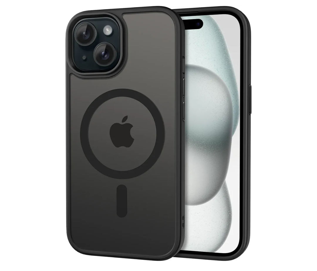 CACOE Magnetic Case for iPhone 15 2023 6.1 inch-Compatible with MagSafe & Magnetic Car Phone Mount,Anti-Fingerprint TPU Thin Phone Cases Cover Protective Shockproof (Matte Black)