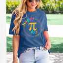 Happy Pi Day Shirt Women Pi 3.14 T Shirt Funny Math Teacher Shirts Be Irrational Tee Casual Short Sleeve Tops (XXL)