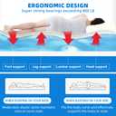 95% Small Wave Water Mattress with 200W Adjustable Water Bed Heater, Water and Air Dual Use, PVC Softside Foldable Mattress, Double Exhaust Hole, Durable & Ergonomic (Queen - 60" x80")