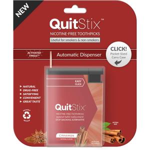 Craving Relief Toothpicks with Activating Tingle to Replace Cigarettes, Quit Smoking, Keeps Mouth Clean & Fresh, Perfect for Smokers & Non-Smokers (Cinnamon, 1 Pack)