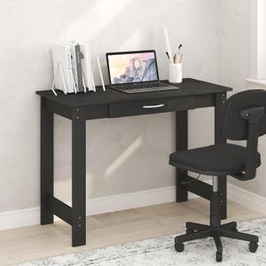 Furinno Jaya Desk, 39.2 Wide Computer Desk with Drawer, Darkwood, 39" Wide New