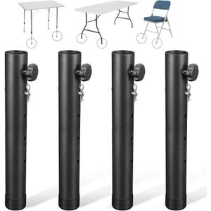 VinBee Folding Table Risers,Folding Table Leg Extenders,Levels Height Adjustable Risers for DIY & Back Pain Relief for Office,Dining,Standing Desk 4Pack (17.3nch) VinBee Folding Table Risers,Folding Table Leg Extenders,Levels Height Adjustable Risers for DIY & Back Pain Relief for Office,Dining,Standing Desk 4Pack (17.3nch)