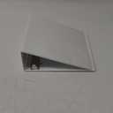 3 Ring Binder, Professional Angle D Ring Binder 5 Inch, Presentation Folder for Standard Pages 8.5 x 11 with Pockets, Crystal Clear View White Binder (1 Pack)