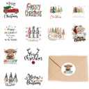 4 x Christmas Stickers for Envelope Seals Cards Making Crafts Large 2 Inch Round Merry Christmas Holiday Label Card Vinyl Stickers for Envelopes Baked Goods Gifts Presents Bag (lights144)