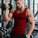 Men's Workout Tank Top Casual Soft Sleeveless Gym Muscle Shirts Bodybuilding Tee (Black, S)