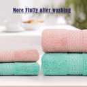 Cleanbear Cotton Hand Towel Set 6-Pack Ultra Soft Hand Towels with Assorted Colors (13 x 29 Inches) Lightweight and Quick Dry