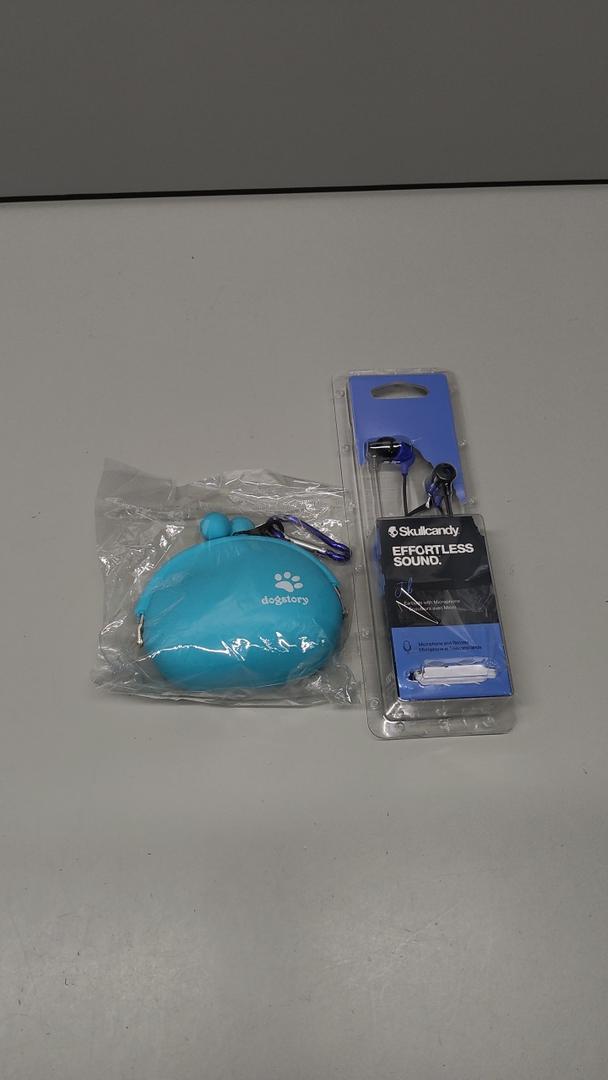 PET SILICONE TREAT BAG AND SKULLCANDY EFFORTLESS SOUND