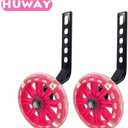 training wheels flash mute wheel bicycle stabiliser mounted Kit compatible for bikes of 12 14 16 18 20 Inch 1 Pair