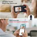 Video Baby Monitor with 2 Cameras, App Connectivity, 1200ft Range, Vox Mode, 2-Way Talk, Night Vision, Temperature Detection, Lullabies, Sound Detection, 2.8" IPS Screen