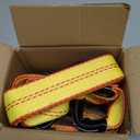 Replacement Dog Bone Short Strap,2" x 16",Sewn Eyes Loop Straps on Both Ends for 8-Point RollBack Tie Down System,4Pack,Heavy Duty Tow Truck Straps