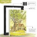 Abtgt 18x24 Canvas Floating Frame with 0.9" Deep, Black Floater Frame for Canvas Paintings with Adhesive, Vertical or Horizontal Wall Art frame for Prints Oil Painting Diamond Decor, 1 Pack.