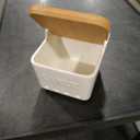 ONTUBE Garlic Keeper with Lid, Ceramic Garlic Holder Storage, Garlic Container for Kitchen, Garlic Saver to Keep Your Garlic Cloves Fresh Longer 4.7-Inch, White