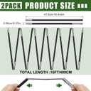 Yaocom Fiberglass Tent Poles Replacement Pre Assembled Black Tent Poles Camping Rod Parts for Hiking Outdoor Camping Backpacking