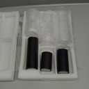Shihanee Set of 3 Pillar Candles and 3 Glass Cylinder Candle Vases Holders Clear Pillar Jars for Wedding Centerpieces(2.6'' X 4.7'', 5.9'', 7.9'',Black)