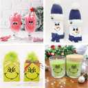 10 x 27 Pcs Christmas Face Eyes Stickers for Crafts Rub on Transfers Large 5 Inch Small 3 Inch Vinyl Snowman Faces Decals for Ornaments Glass Drinking Cups Wood Decorations Balls Party Supplies (face27)