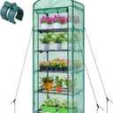 Mini Greenhouse for Indoor Outdoor: Ohuhu Small Plastic Plant Green House 5-Tier Rack Stand Portable Greenhouses with Durable PE Cover for Seedling, Ideal Gardening Gifts for Women Men