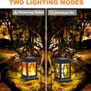 Solar Lanterns Outdoor Waterproof Hanging Lanterns Garden Solar Powered Flame Lights LED for Patio Pathway Deck Yard (4 Pack)