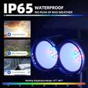Barrina Solar Spotlights Outdoor Waterproof, 360 Horizontal Adjustable Outdoor Spot Light, 24 LEDs Color Changing, Auto On/Off Solar Lights for Outside Yard Pathway Landscape Lighting, 4 Pack