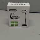 Desk lamps for home office,Black,Battery desk lamp,5W Rechargeable desk lamp,3 Colors,Adjustable brightness,360Gooseneck Hose,Small rechargeable reading lamp,Eye-friendly and Energy Saving (1 Pack)