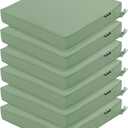 6 Pack Outdoor Chair Cushions 19 x 19 Inch Waterproof Patio Chair Cushions with Tie 5 Year Color Fastness Thick Outdoor Seat Cushion for Garden Lawn Patio Furniture Sage Green