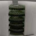 OGANAZI Modern Clear Coaster Set of 5- Glass Coasters for Drinks Crystal Coasters Round Cup Mat, Coffee Table Decor for Office, Kitchen, Bar, Dining Room, Living Room, Patio(Clear Green)