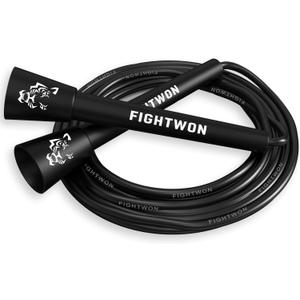 5mm PVC Jump Rope for Fitness | Adjustable Indoor/Outdoor Skipping Rope with Unbreakable Handles | Ultra-Strong PVC & White Grips (Onyx Black)