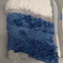 KAMA BRIDAL Microfiber Bath Mat Non-Slip Bathroom Floor Rugs Fast Water Absorbent Shower Mat Ultra Soft Bath Rug Anti-Slip Backing Machine Wash Blue 16x24