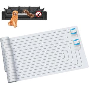 SEERWAY Scat Pet Shock Mat 2 Pieces, Shock Pads for Dogs and Cats Training Indoor, Electric Repellent Mat Keeps Pets Off Couch, Sofa, Countertop, 3 Modes, 2 Pieces Same Size, Battery Operated