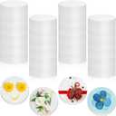 Henoyso 24 Pcs Foam Circles Polystyrene Foam Discs Cylinders Crafts Round White Block for DIY Arts Sculpture Modeling Kids Class Floral Christmas Valentines Day Supplies(4 x 4 x 2 Inch)