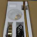 Mid Century Modern Globe Table Lamp, White Glass Shade Bedside Lamp - Eye-Caring Night Light for Bedroom, Living Room, Study Room