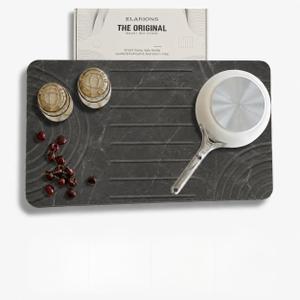 Large Marble Diatomaceous Earth Stone Dish Drying Mat - 24" x 16"
